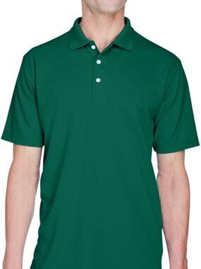 NEW Ultraclub Men’s Forest Green Performance Polo Shirt